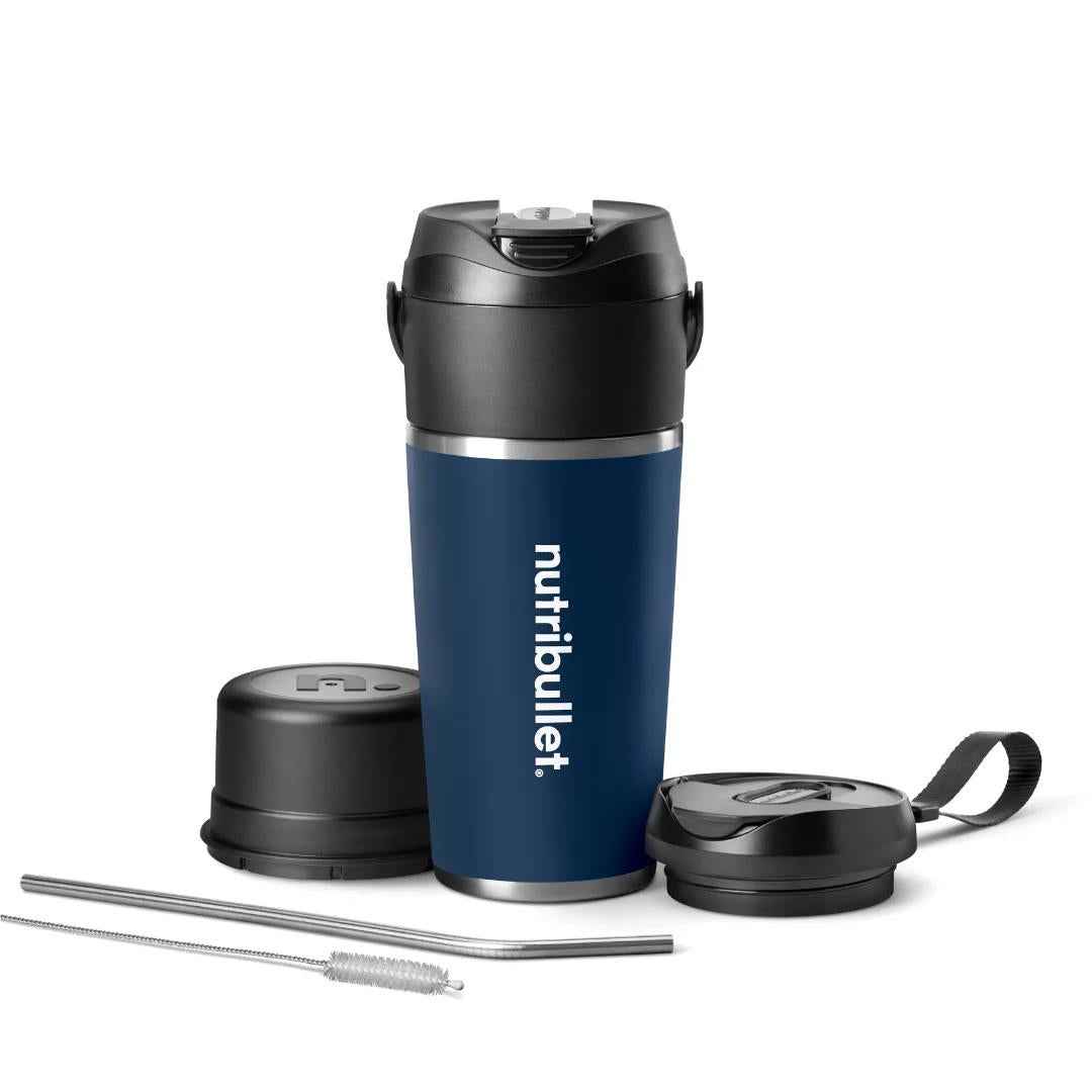 NutriBullet Flip Stainless Steel Portable Blender (Indigo)