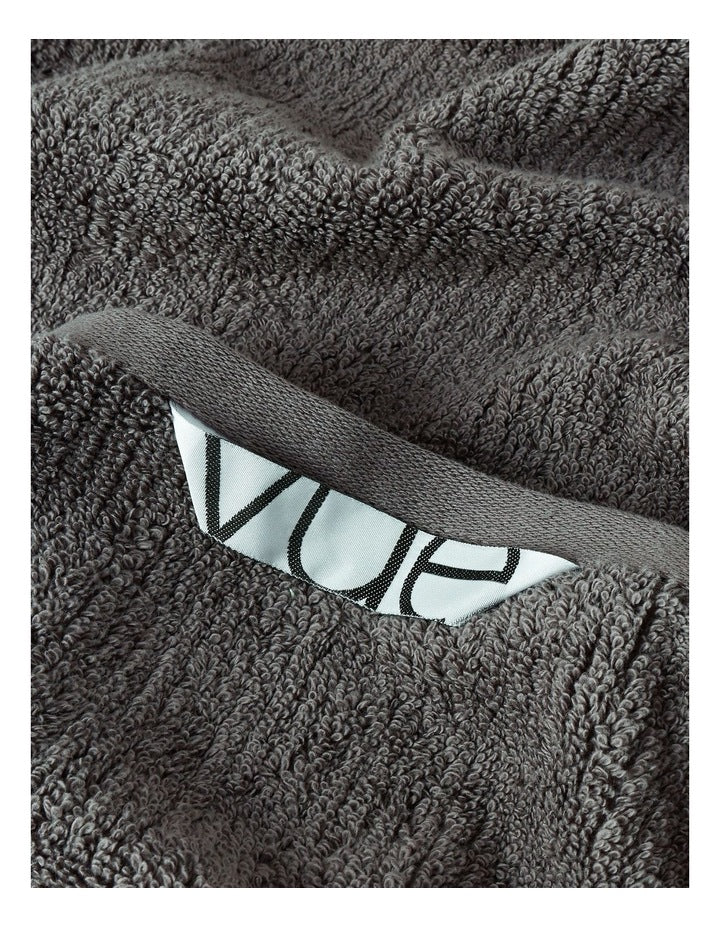 Combed Cotton Ribbed Towel Range in Washed Black