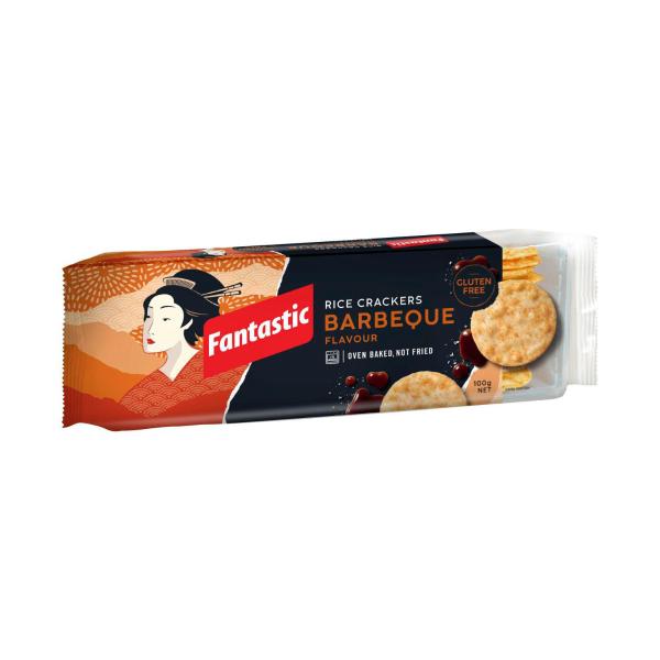 FANTASTIC RICE CRACKERS BBQ 100G