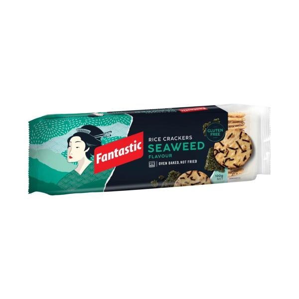 FANTASTIC RICE CRACKERS:SEAWEED 100G