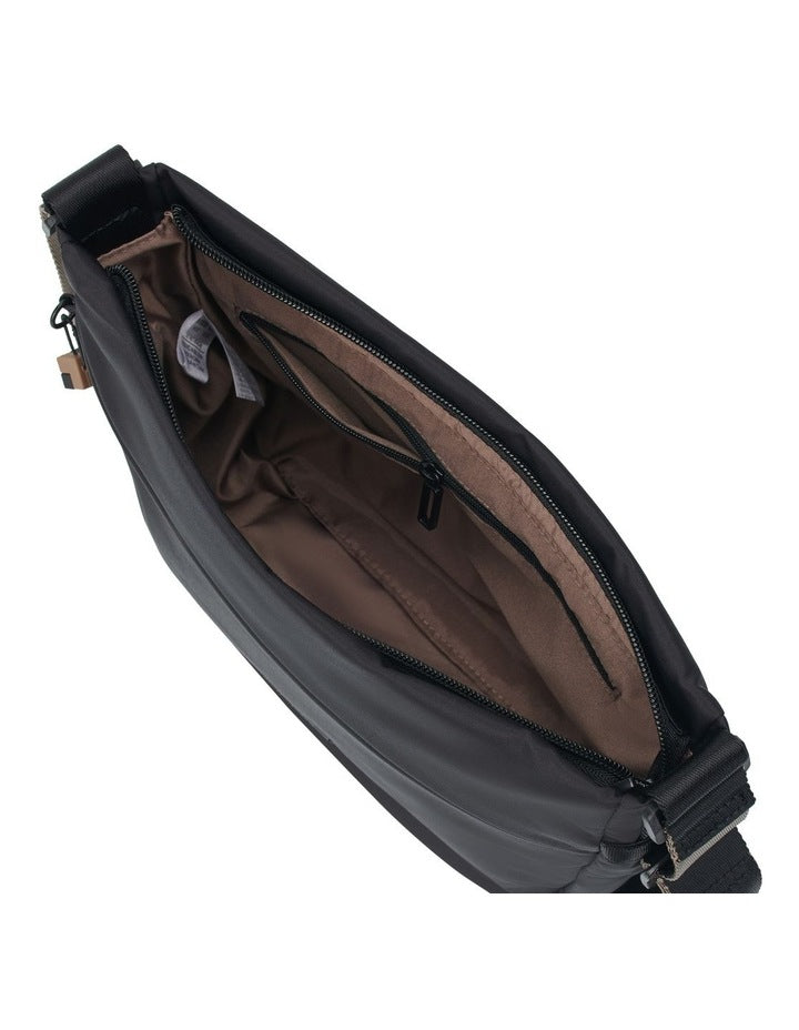 Gravity Black Zip Around Crossbody Bag in Black HNOV03.003