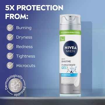 Nivea Men Sensitive Anti-Irritation Stubble Shaving Gel 200mL