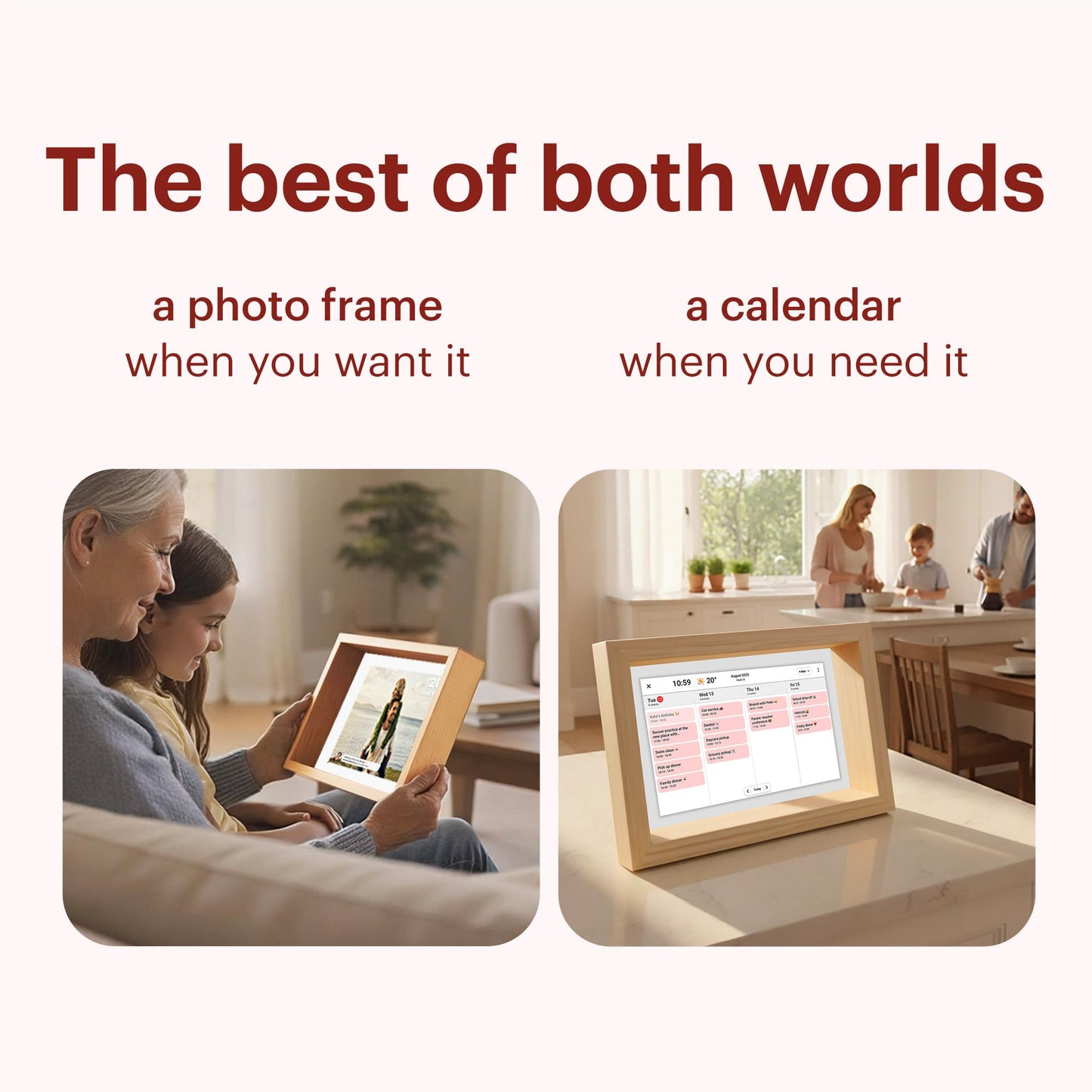 Jackson Frameo Boxy Smart Digital Photo Frame 10.1" 16GB (Oak)