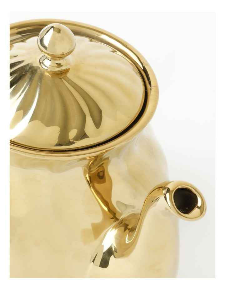 Gold Rope Tea Pot in Gold