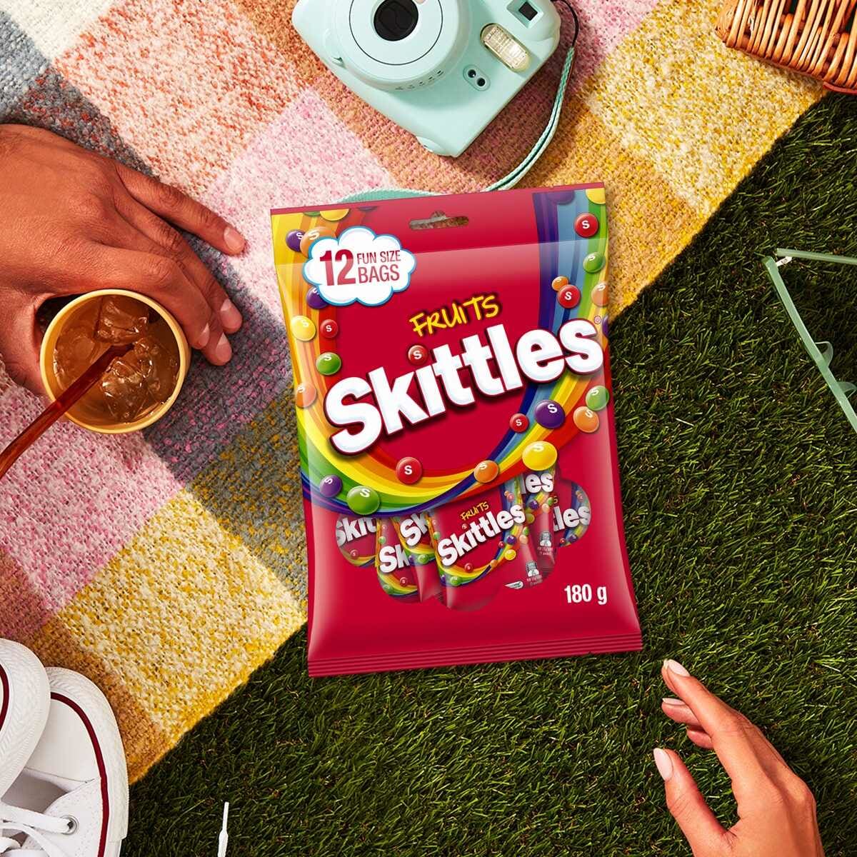 12 Pieces Skittles Fruits Chewy Lollies Party Share Bag 180g