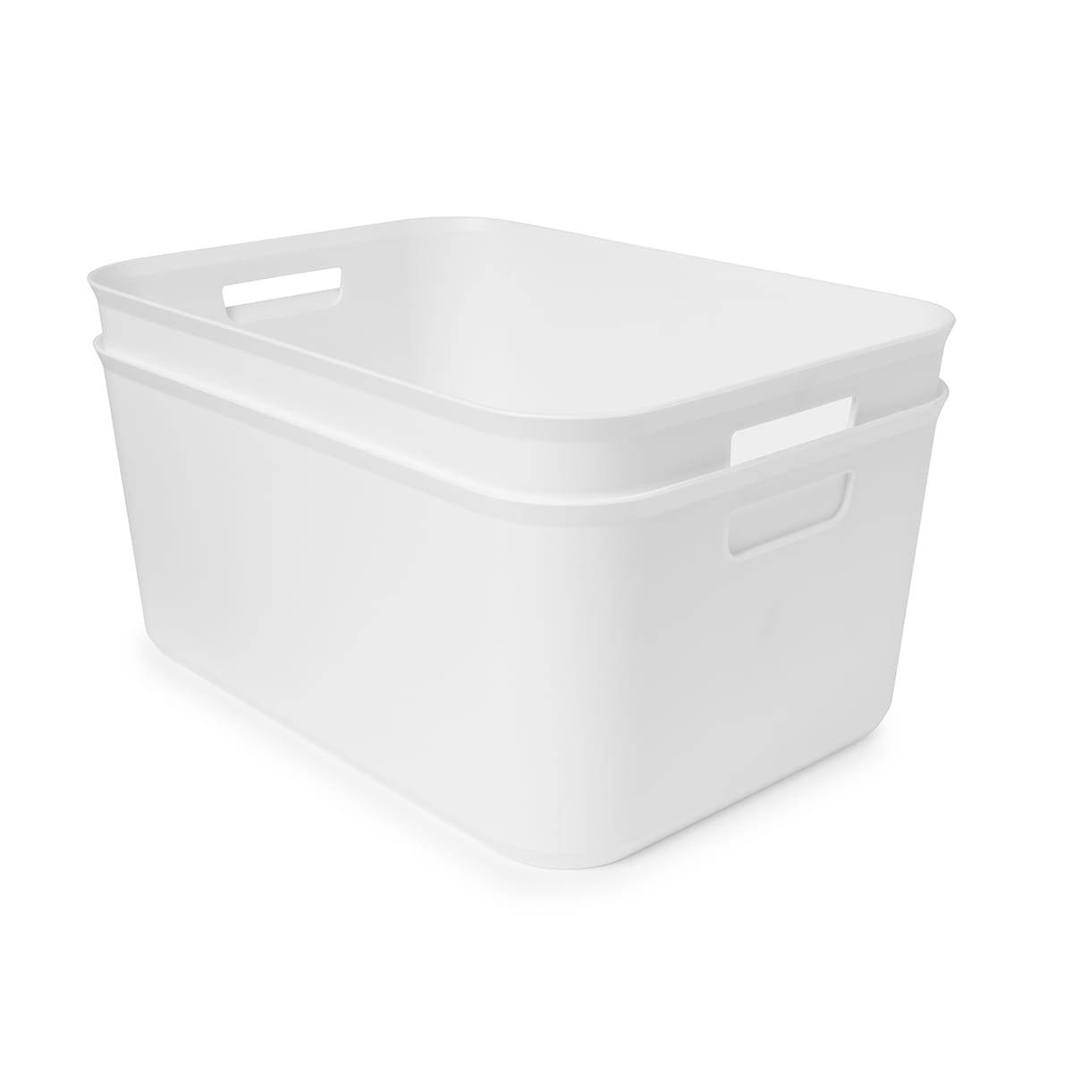 2 Pack 12.5L Utile Large Tubs - White