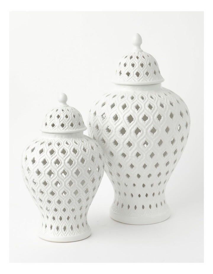 Marcella Ginger Jar 46cm in White