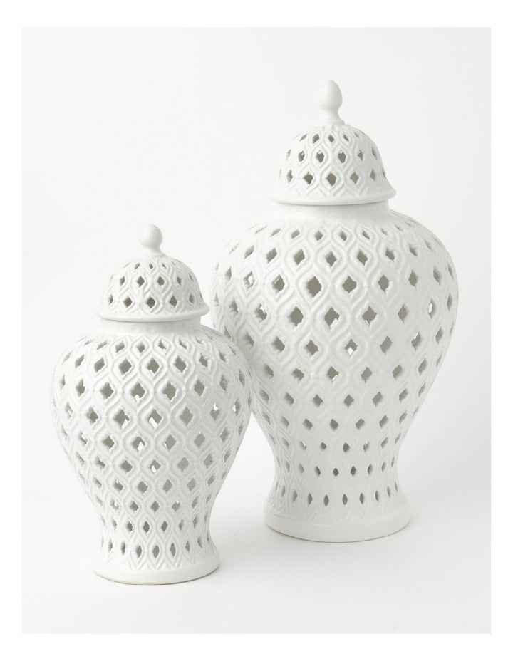 Large Ceramic Ginger Jar - 46cm White