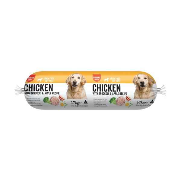 Grainfree Soy Free Chicken With Broccoli & Apple Dog Roll Dog Food