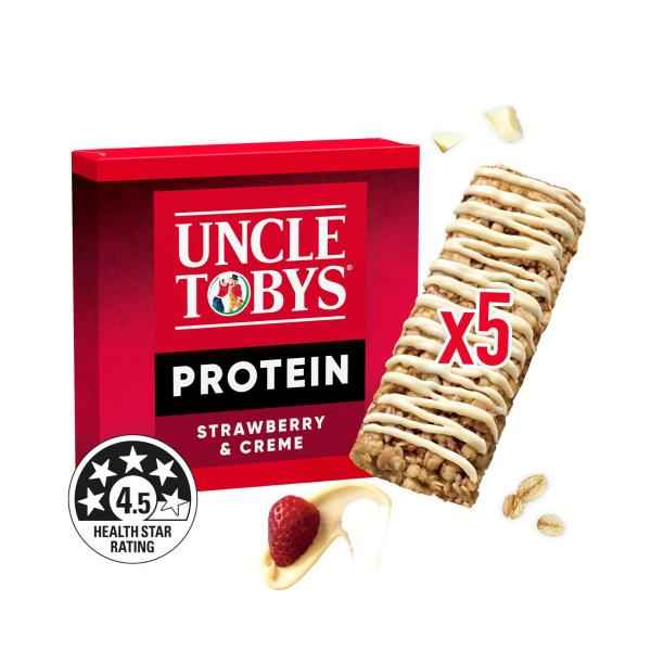 Protein Strawberries & Creme Muesli Bars School Lunchbox Snacks