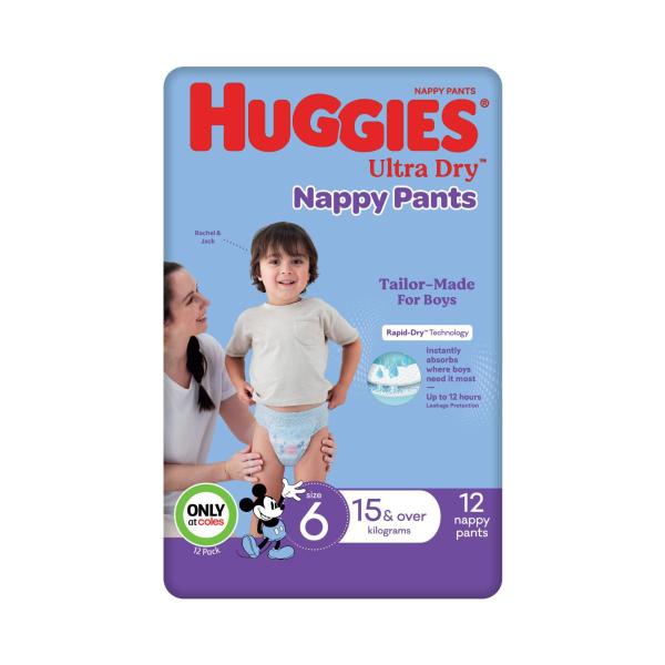 Ultra Dry Nappy Pants Boys Size 6 (15kg+)