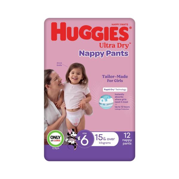 Ultra Dry Nappy Pants Girls Size 6 (15kg+)