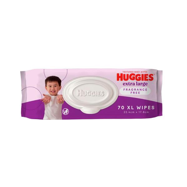 HUGGIES EXTRA LARGE WIPES 70 PACK