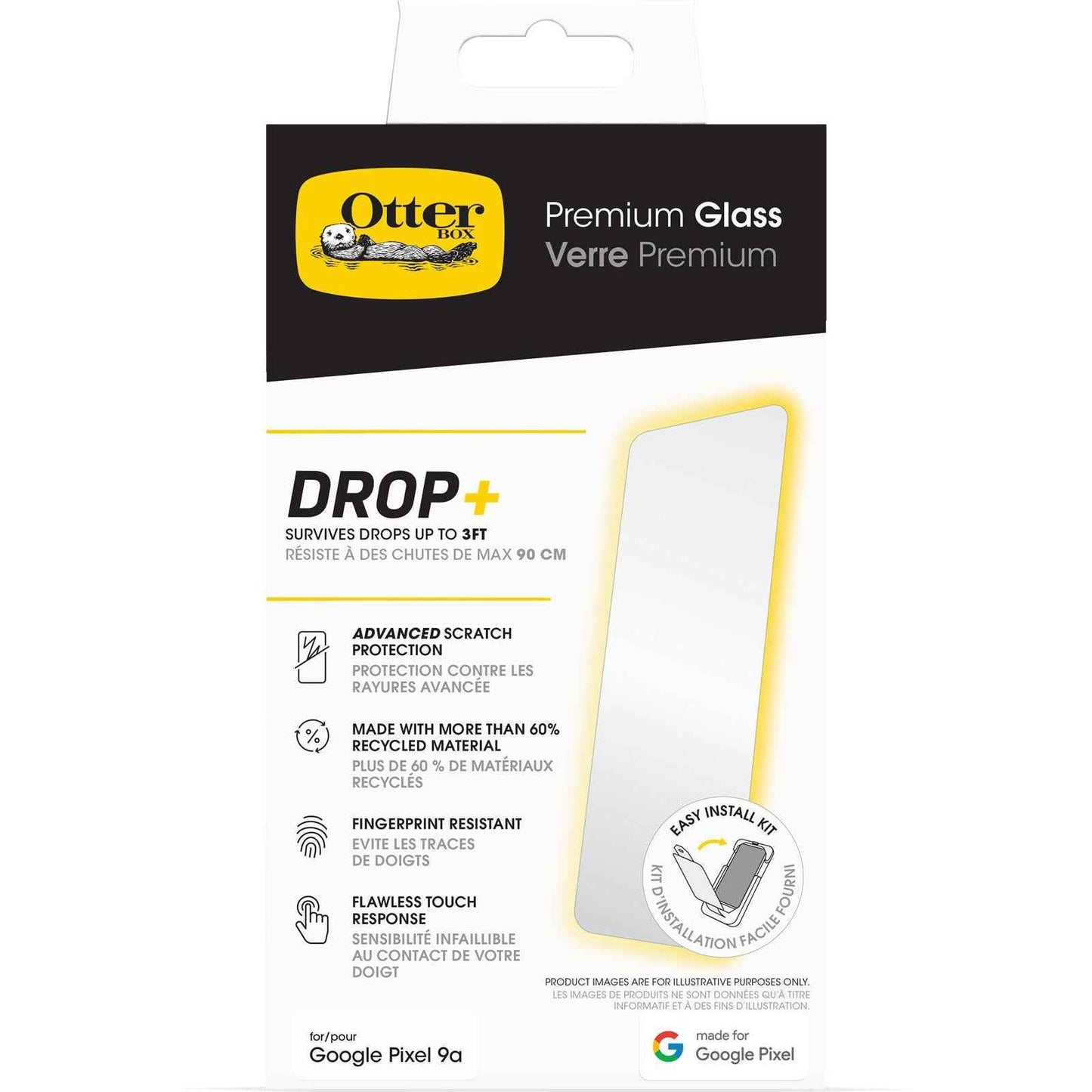 OtterBox Premium Glass Screen Protector for Pixel 9a