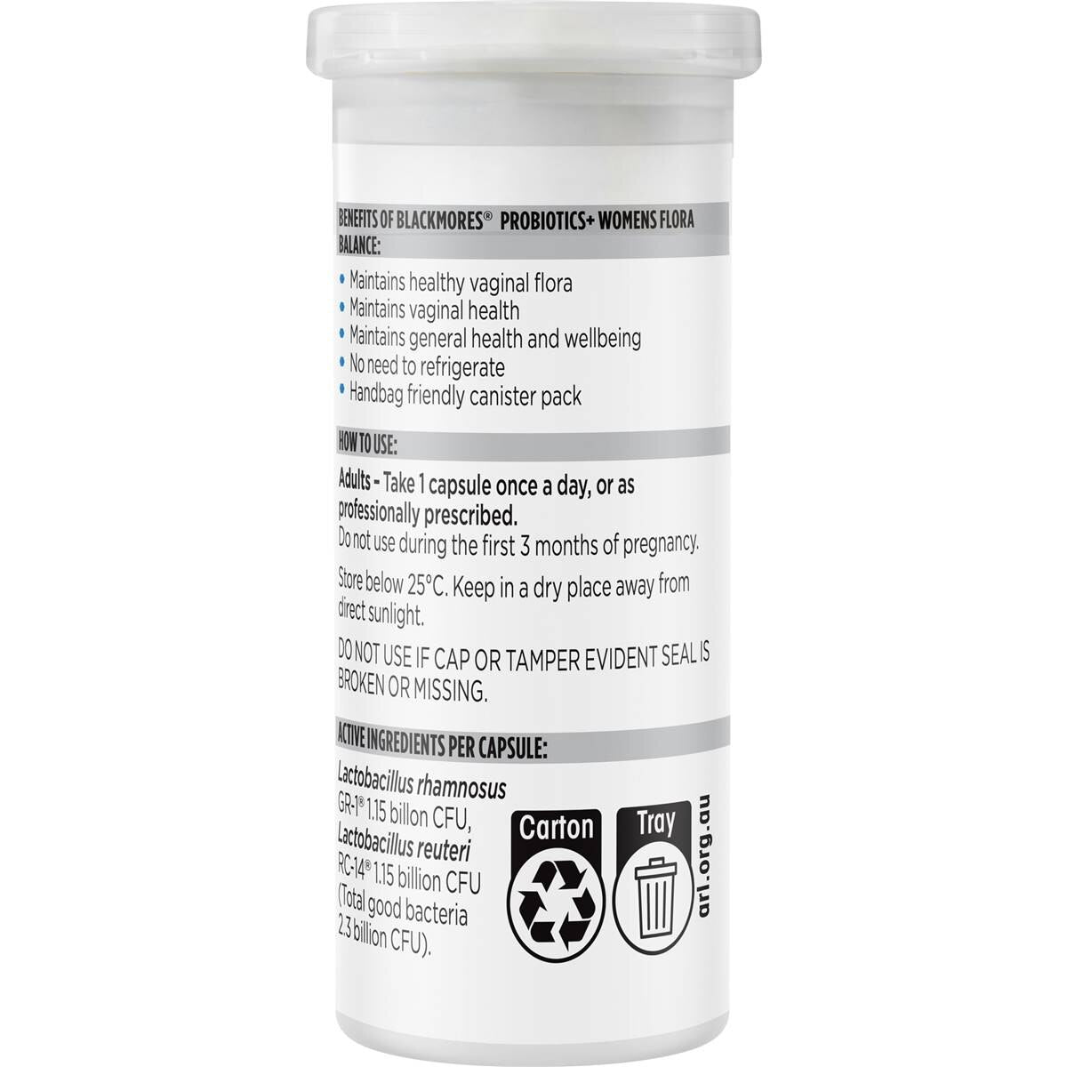 Blackmores Probiotics+ Women's Flora Balance Vitamin Capsules 30 Pack