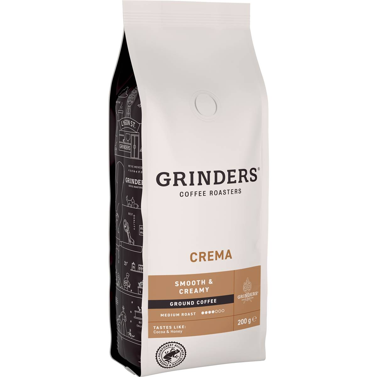 Grinders Crema Ground Coffee 200g