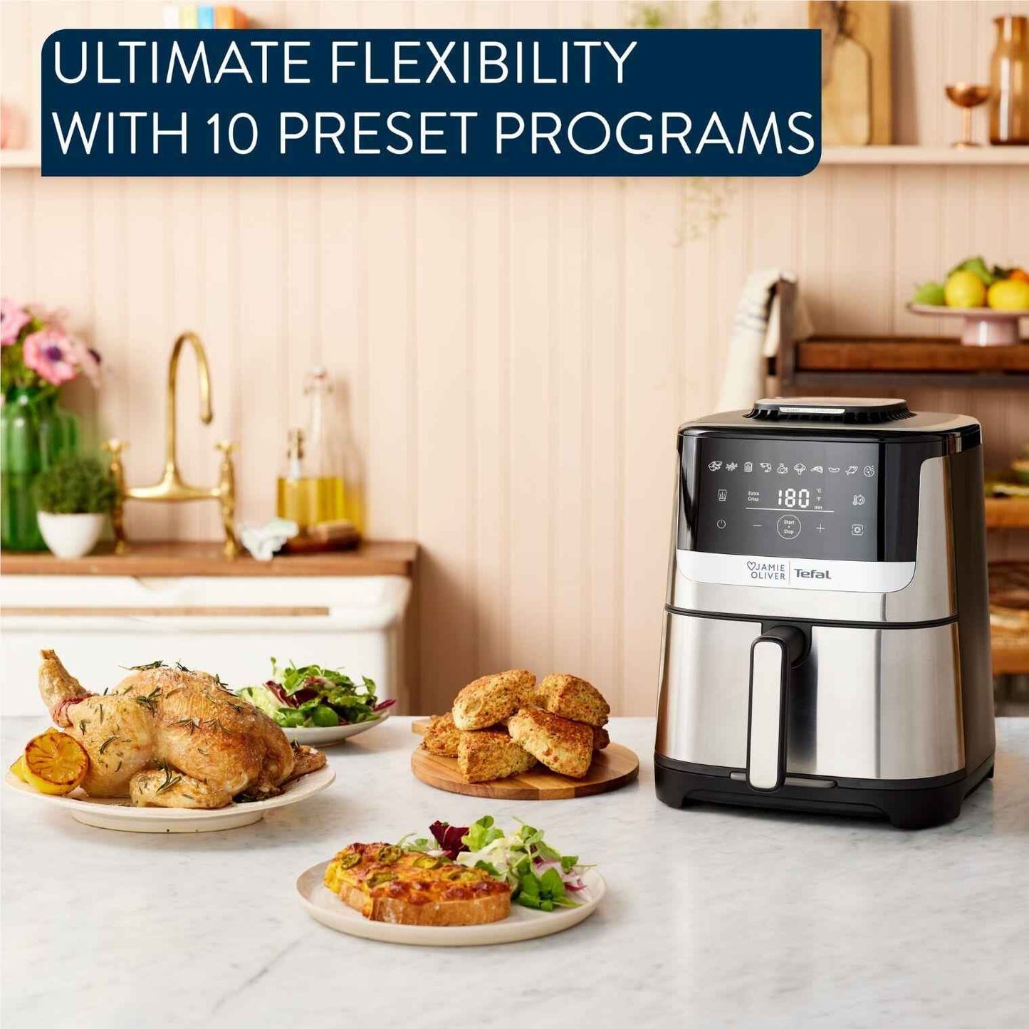 Tefal Jamie Oliver Easy Fry Silence Deluxe Air Fryer