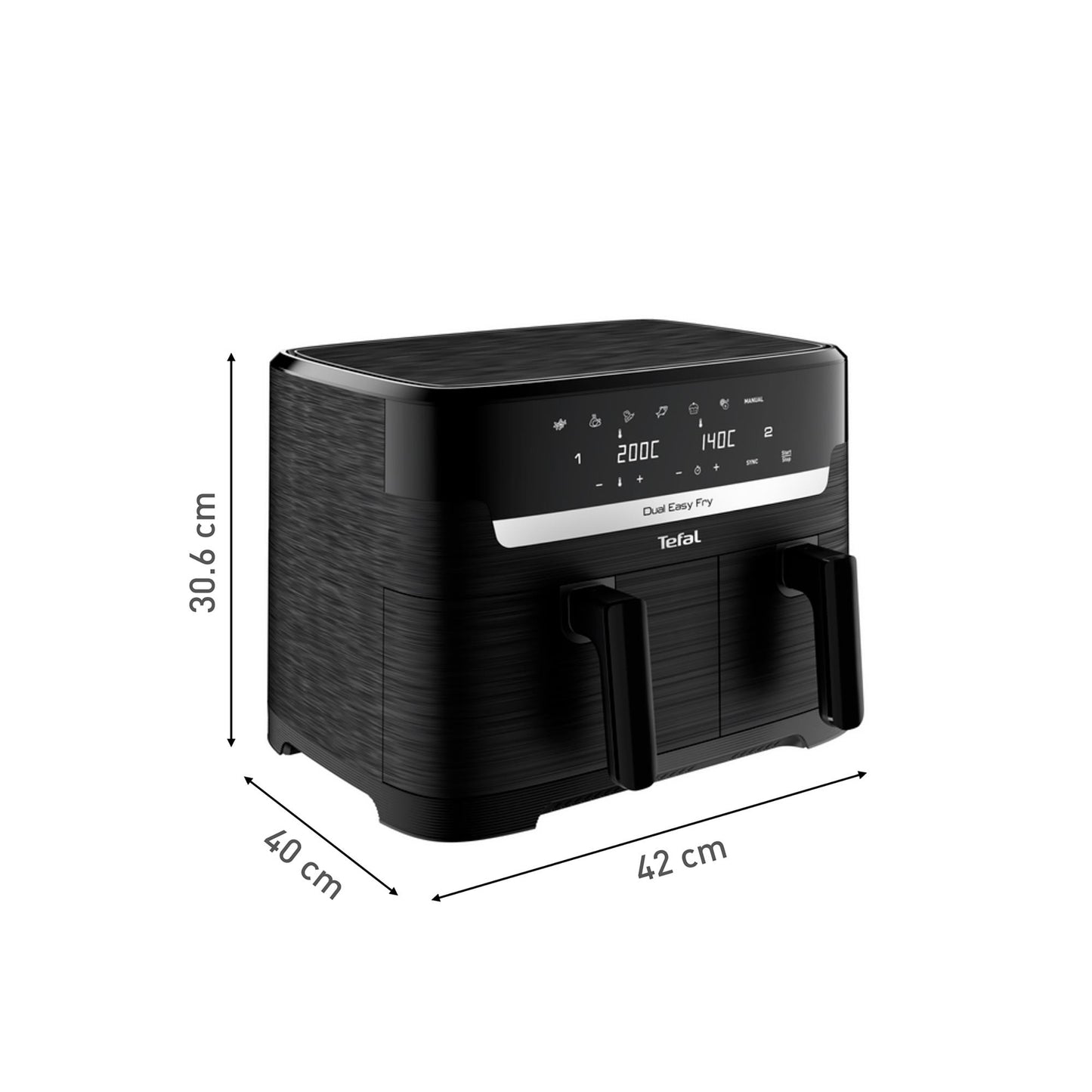 Tefal Dual Easy Fry Essential 8.3L Air Fryer (Black)