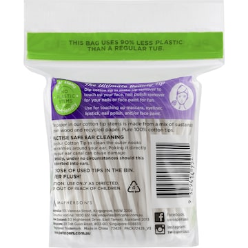 Swisspers Cotton Tips With Paper Stems 120 pack