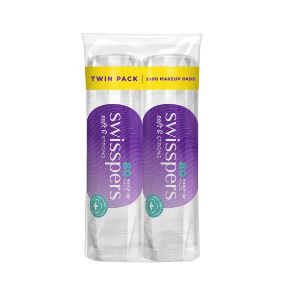 SWISSPERS COTTON MAKEUP PADS TWIN PACK
