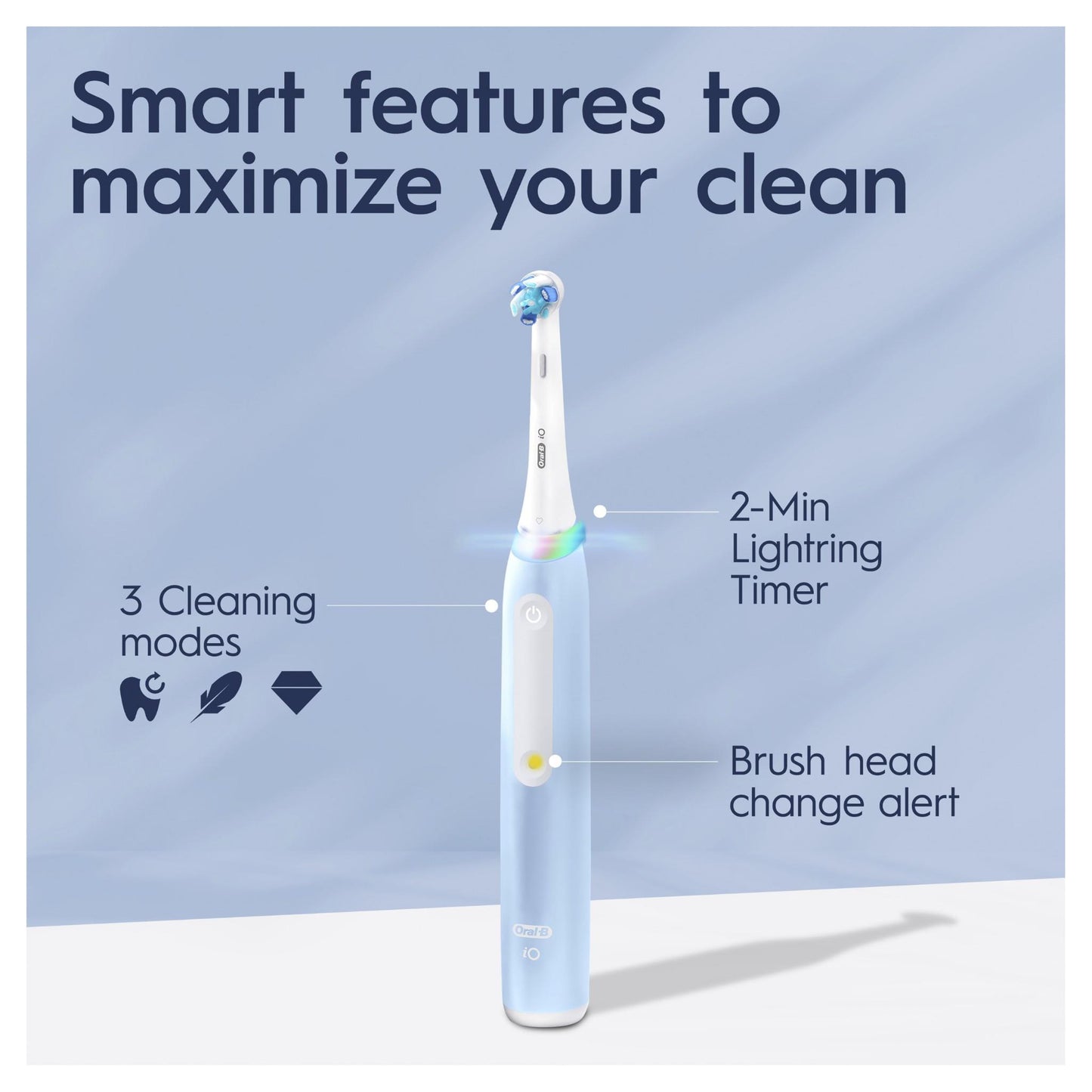 Oral-B iO Series 3 Gentle Care Sensitive White Electric Toothbrush (Ice Blue)