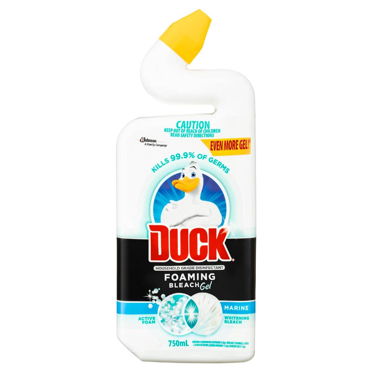 Duck Foaming Bleach Gel Toilet Cleaner Marine 750ml