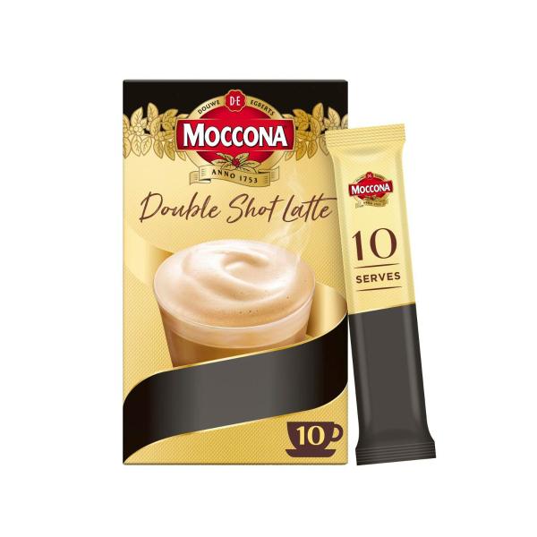 MOCCONA DOUBLE SHOT LATTE SACHETS 10 PACK