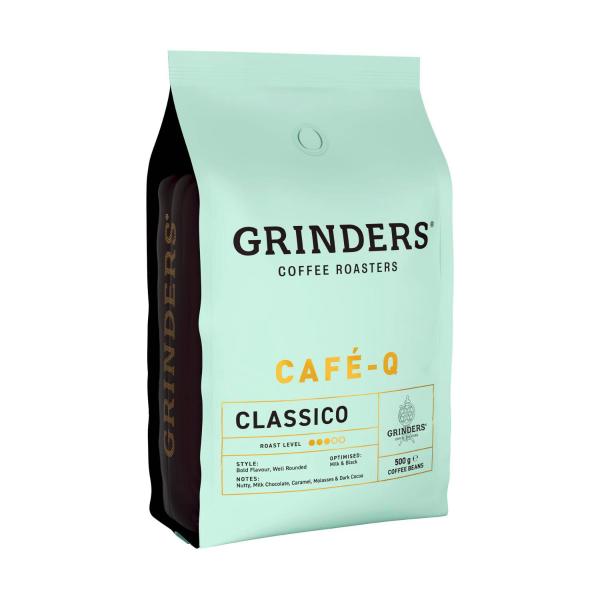 GRINDERS CAFE - Q CLASSICO COFFEE BEANS 500G