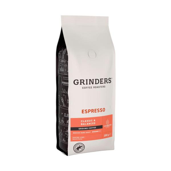 GRINDERS ESPRESSO GROUND COFFEE 200G