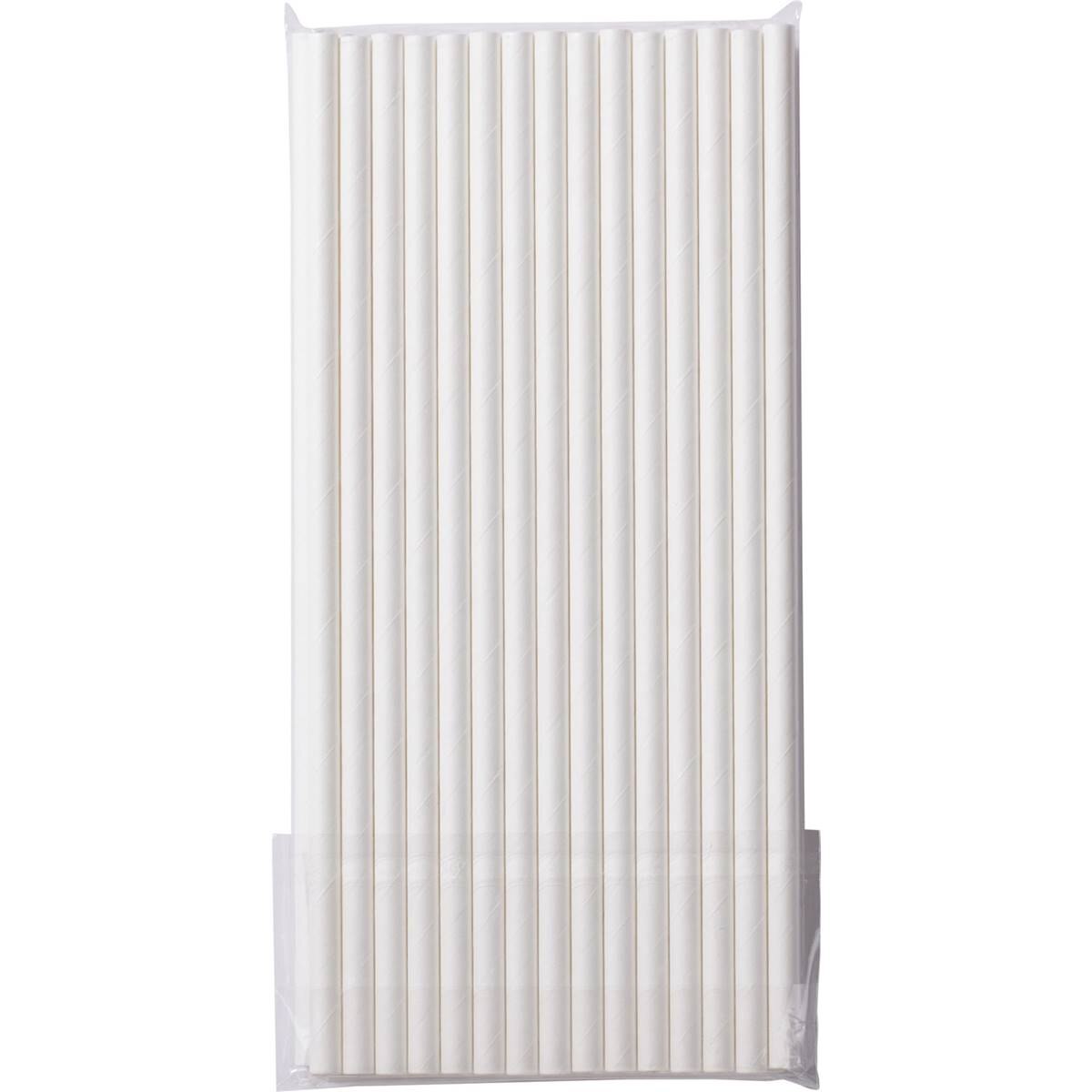 Armada Paper Straws White 30 pack