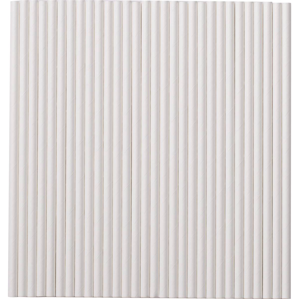 Armada Paper Straws White 30 pack