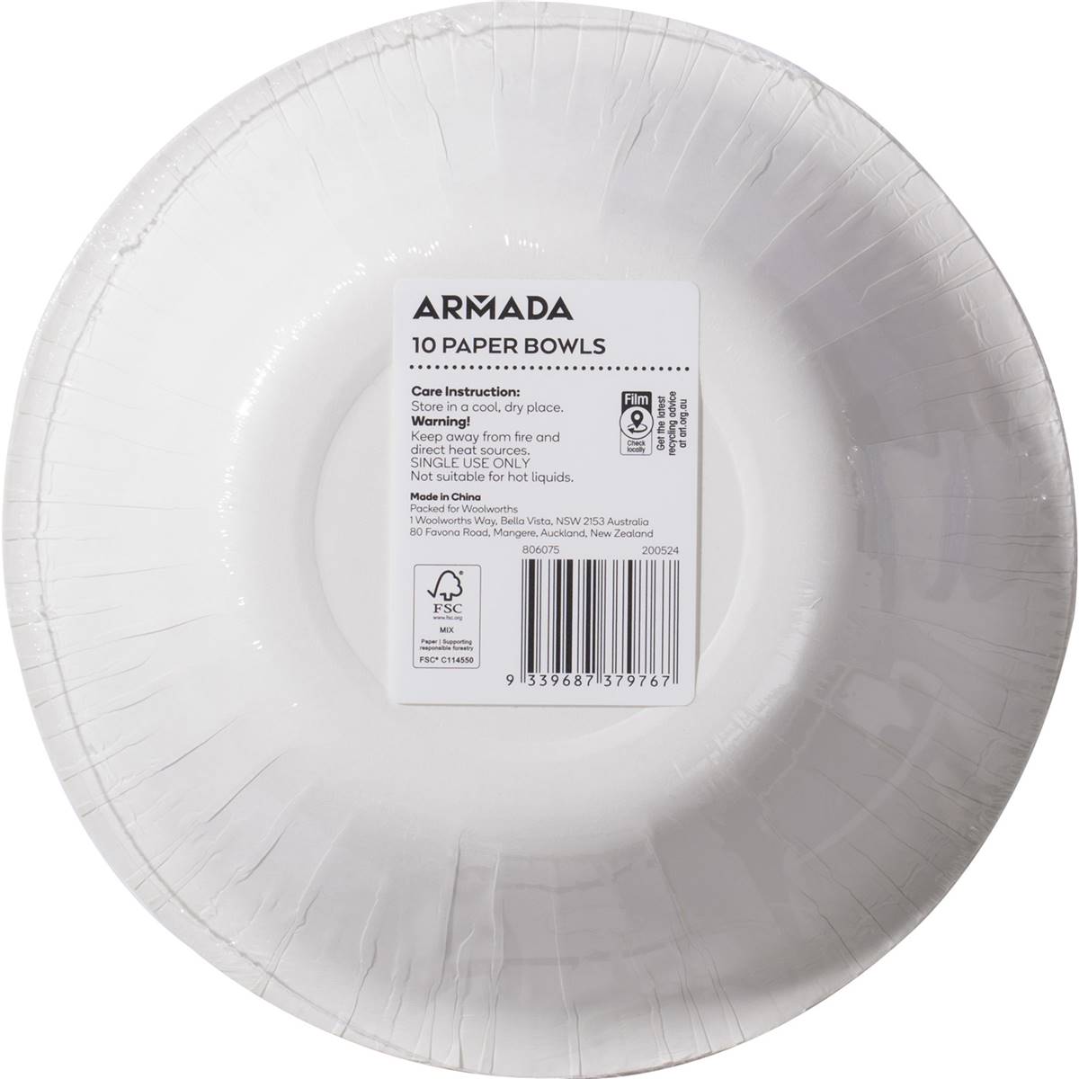 Armada Paper Bowls Gold & Silver 10 pack