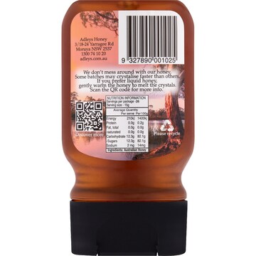 Adley's Nothing But Honey Squeeze Pack 400g