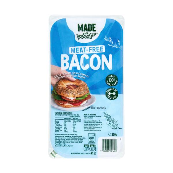 MADE WITH PLANTS MEAT FREE BACON 200G