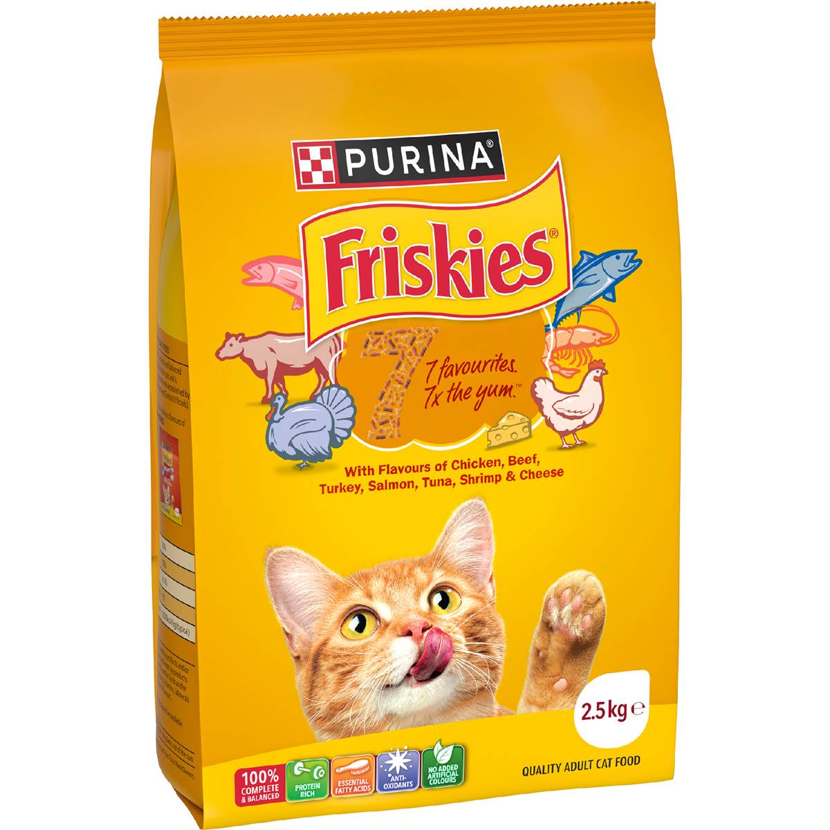 Friskies Adult 7 Dry Cat Food Adult Cat Food 2.5kg