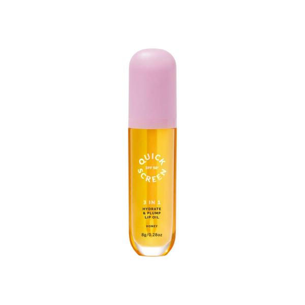 QUICK SCREEN 3-IN-1 HYDRATE & PLUMP LIP OIL SPF50+ 8GRAM