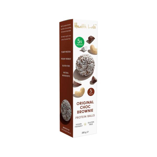 HEALTH LAB CHOC BROWNIE PROTEIN BALLS 5X40G 200G