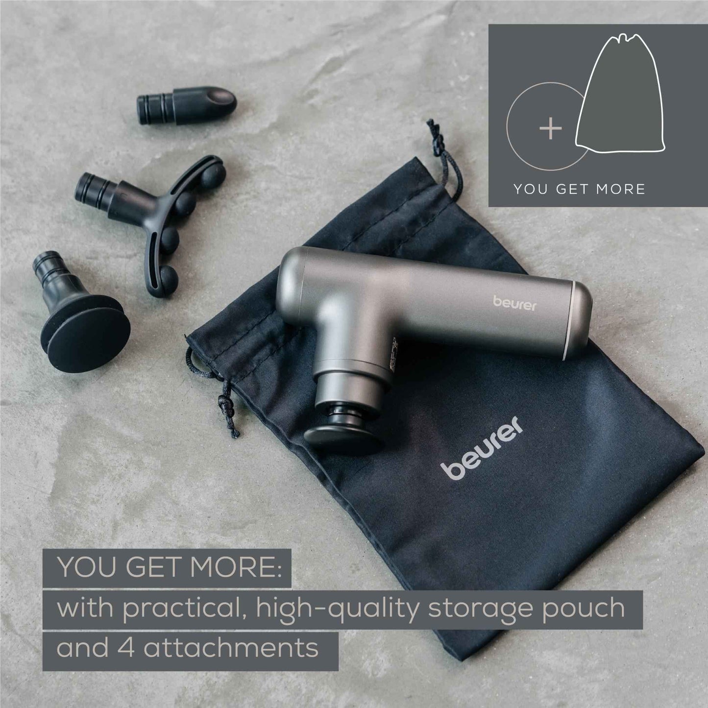 Beurer MG1R Luxe Edition Sensitive Deep Tissue Massage Gun