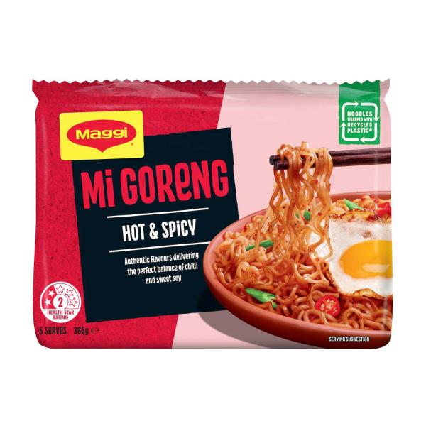 MAGGI MI GORENG HOT & SPICY INSTANT NOODLES 5 PACK