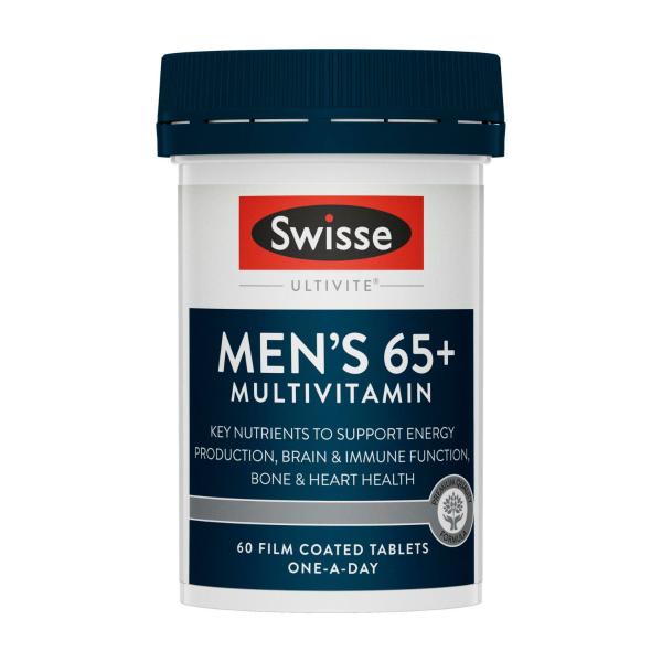 SWISSE ULTIVITE MEN'S 65+ MULTIVITAMIN 60PK