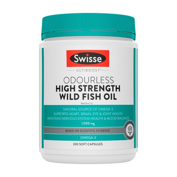SWISSE ULTIBOOST HI-STRENGTH ODRLS FISH OIL CAPSULES