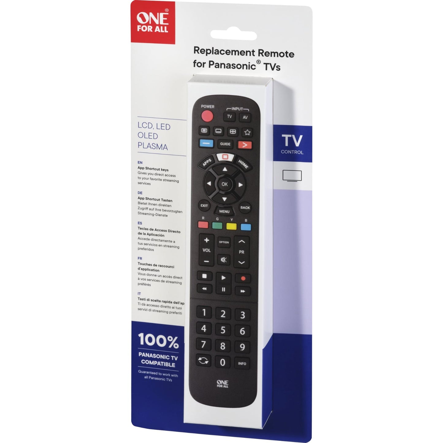 One for All Panasonic TV Replacement Remote