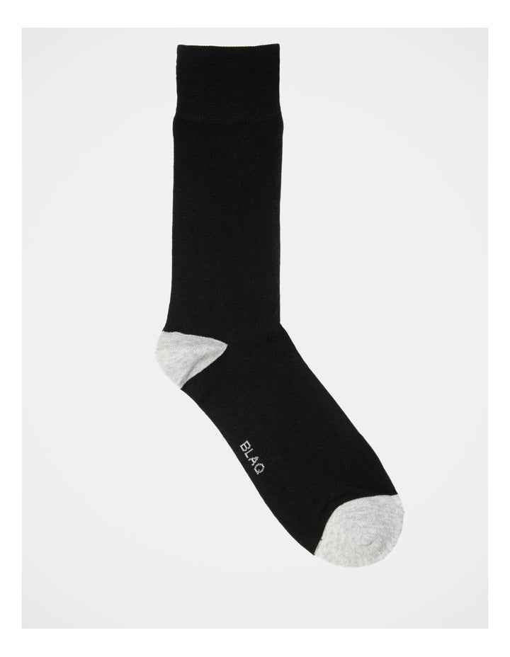 Plain Bamboo Heel & Toe Sock in Black