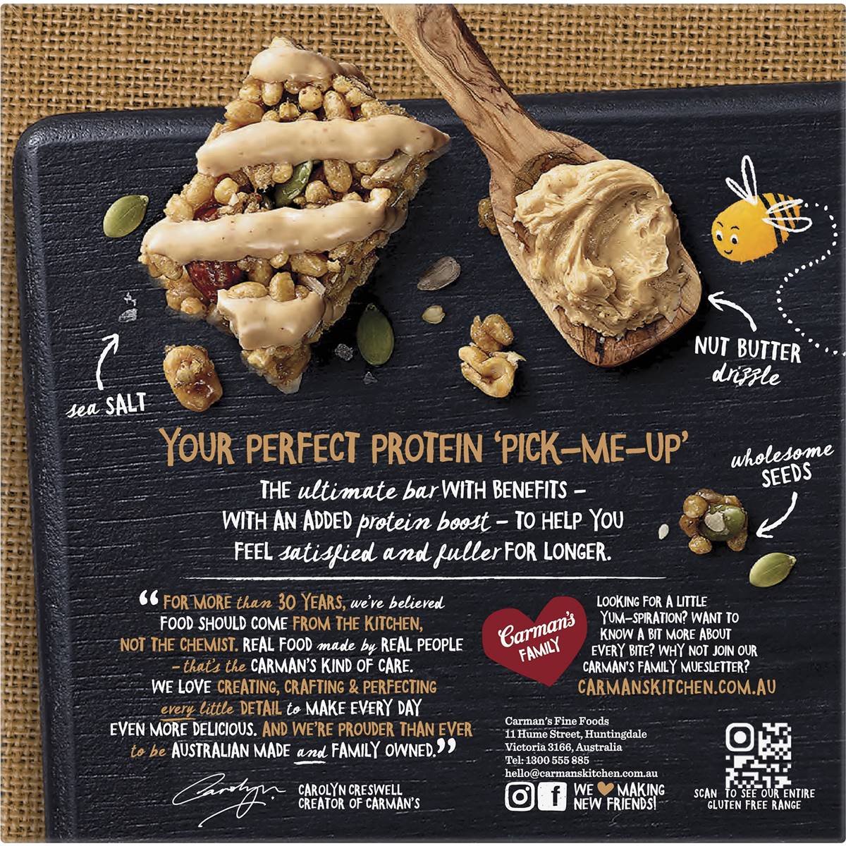 Carman's Protein Bars Salted Caramel Nut Butter 5 pack