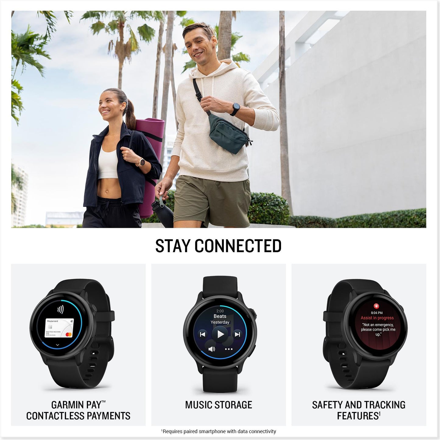 Garmin VivoActive 6 GPS Smartwatch (Slate/Black Band)