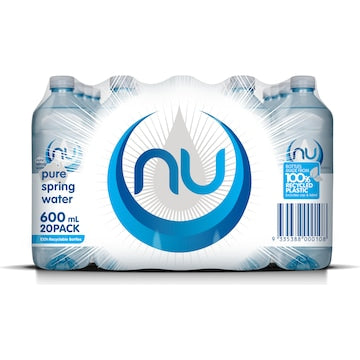 Nu Pure Still Spring Water 600mL x 20 pack