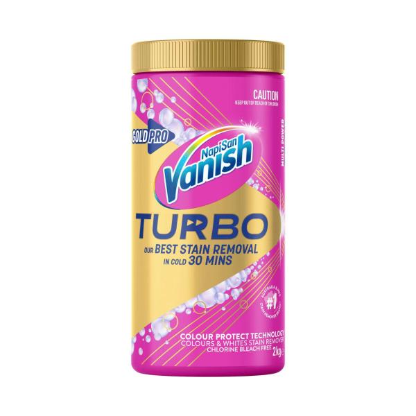 VANISH NAPISAN GOLD PRO TURBO COLOURS STAIN REMOVER 2KG