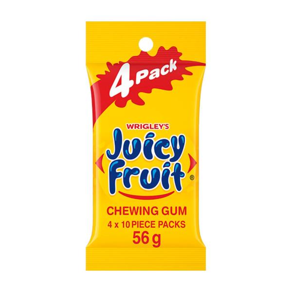 WRIGLEY'S JUICY FRUIT CHEWING GUM 56G 4X14G