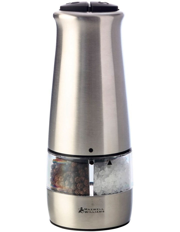 Cosmopolitan Electric Salt & Pepper Mill 18cm in Silver