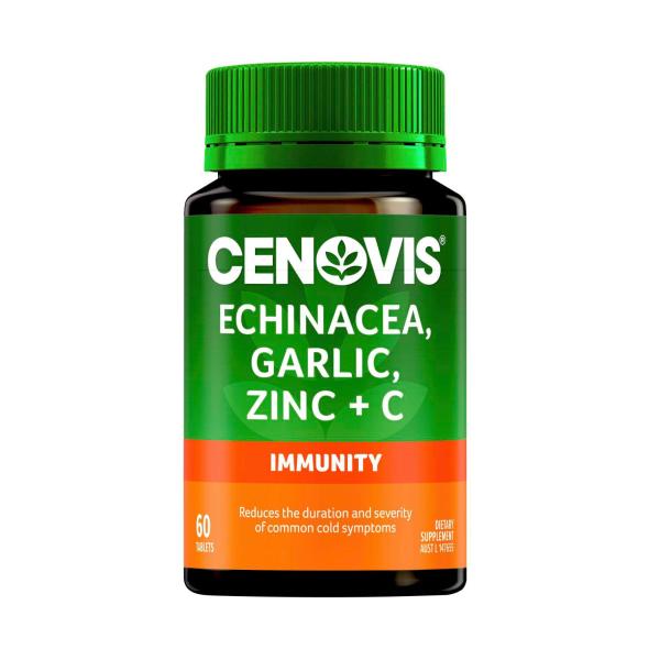 CENOVIS ECHINACEA GARLC ZINC & C TABLETS 60PK